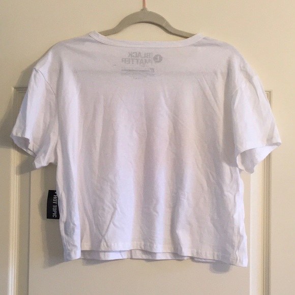 Hot Topic Black Matter by Prince Peter Devil Kitties Graphic Crop Tee Size L - Picture 6 of 7